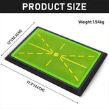 Golf Training Mat for Swing Detection Batting Divot Golf Hitting Practice Mat - Side View