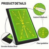 Golf Training Mat for Swing Detection Batting Divot Golf Hitting Practice Mat - Top-Down View