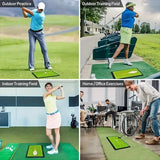 Golf Training Mat for Swing Detection Batting Divot Golf Hitting Practice Mat - Rear View