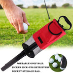 Golf Mesh Ball Pickup Tube Golf Accessories Portable Golf Ball Retriever Tool - Blue