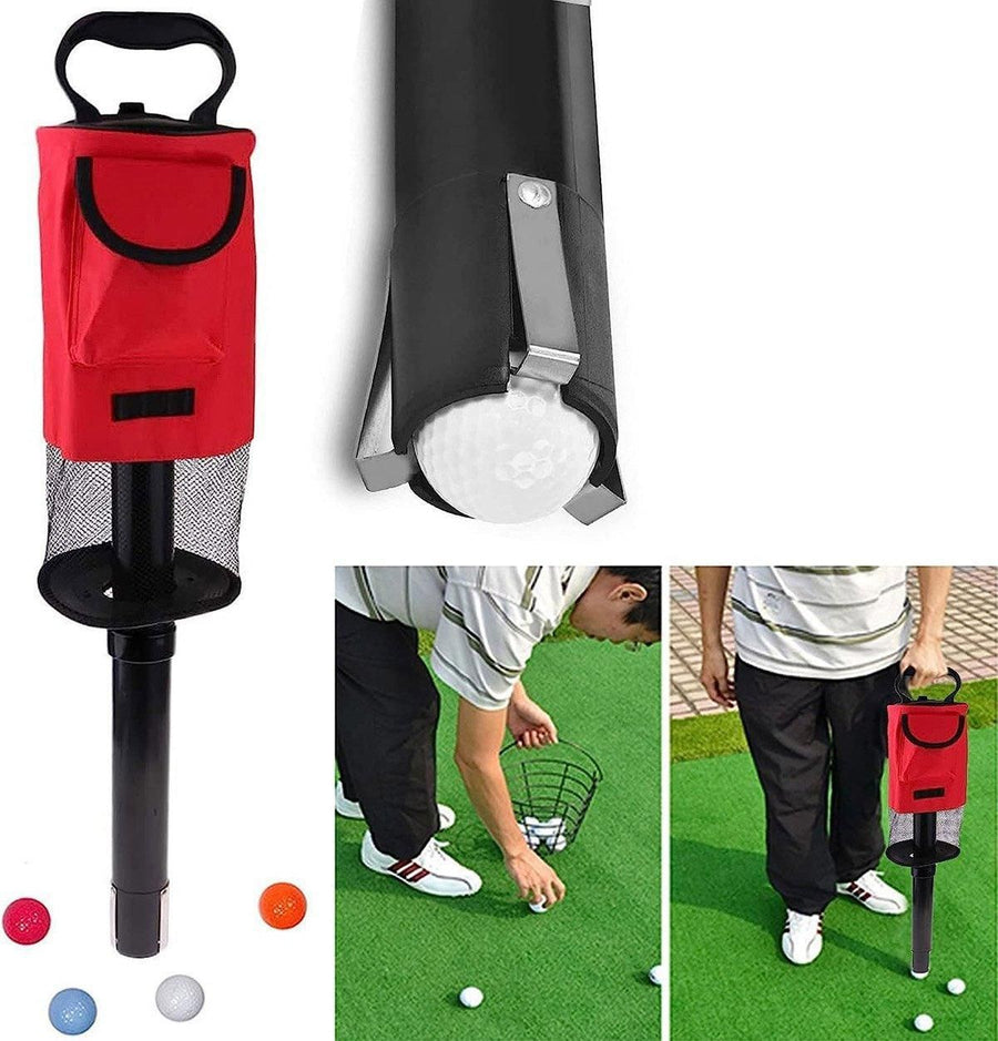 Golf Mesh Ball Pickup Tube Golf Accessories Portable Golf Ball Retriever Tool - Blue