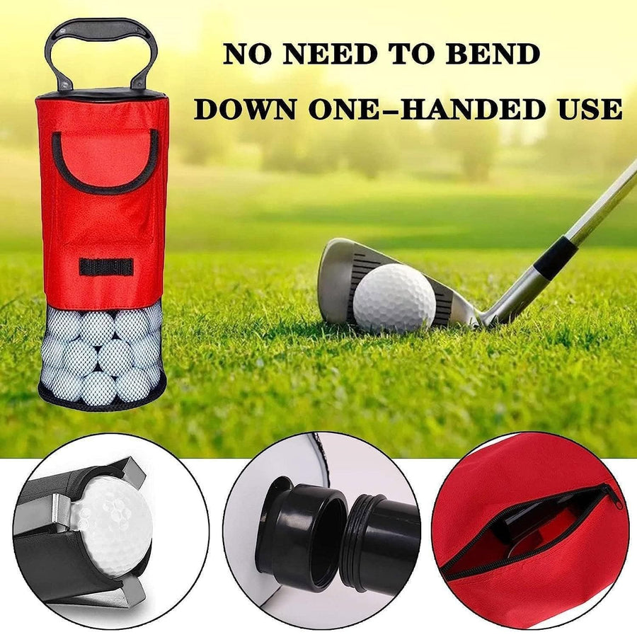 Golf Mesh Ball Pickup Tube Golf Accessories Portable Golf Ball Retriever Tool - Blue