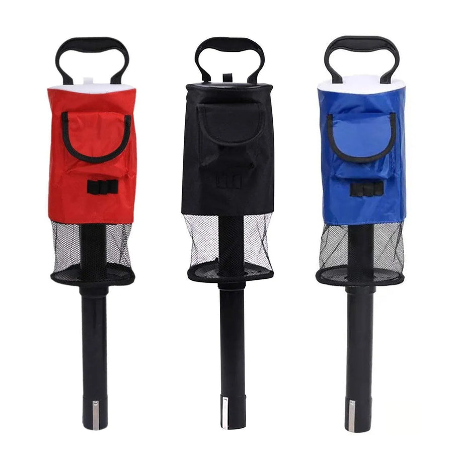 Golf Mesh Ball Pickup Tube Golf Accessories Portable Golf Ball Retriever Tool - Red