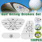 100 Golf Club Face Impact Stickers, 3 Types