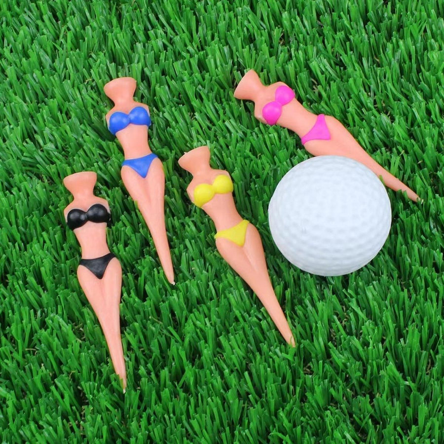 25-Piece 80 mm Novelty Figure Golf Tee Set, Assorted Colours