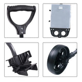 Foldable Aluminum Golf Push Pull Trolley Cart Lightweight Buggy for Easy Transport - Rear View