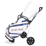 Foldable Aluminum Golf Push Pull Trolley Cart Lightweight Buggy for Easy Transport - Close-Up Angle
