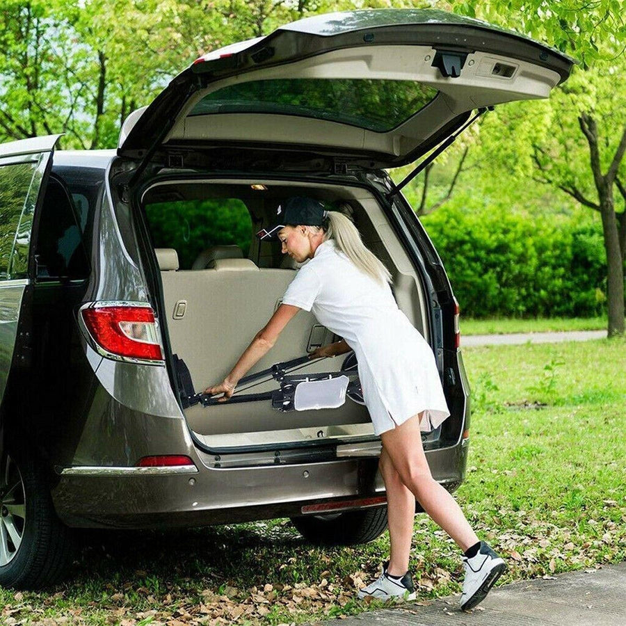Foldable Aluminum Golf Push Pull Trolley Cart Lightweight Buggy for Easy Transport