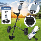 Foldable Aluminum Golf Push Pull Trolley Cart Lightweight Buggy for Easy Transport - Extra Image
