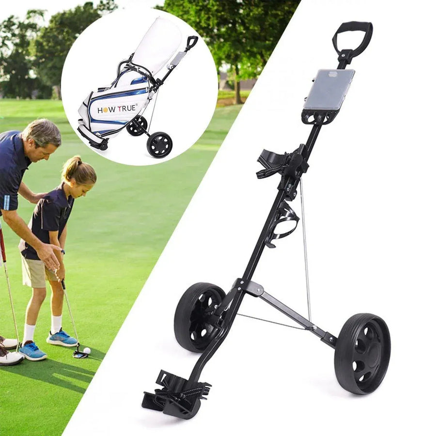 Foldable Aluminum Golf Push Pull Trolley Cart Lightweight Buggy for Easy Transport
