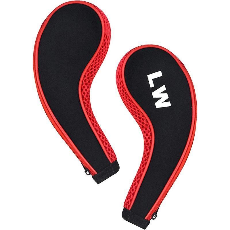 12Pcs Golf Head Cover Iron Putter Driver Headcover Protective Set Club Covers - Black