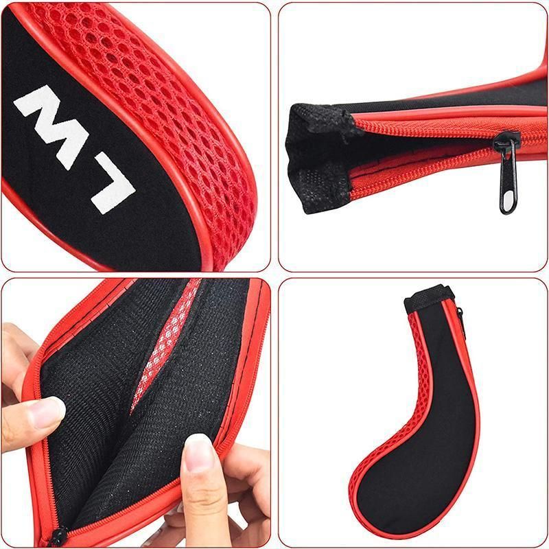 12Pcs Golf Head Cover Iron Putter Driver Headcover Protective Set Club Covers - Red