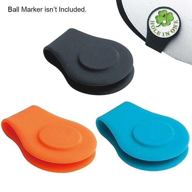 1Pc Silicone Golf Hat Clip Ball Marker Holder with Secure Attachment Design - Orange