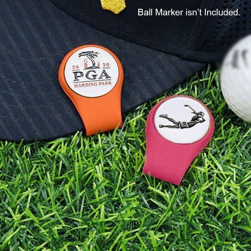 1Pc Silicone Golf Hat Clip Ball Marker Holder with Secure Attachment Design - Orange