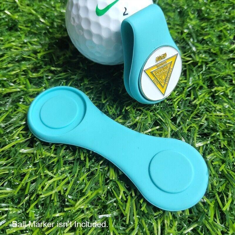 1Pc Silicone Golf Hat Clip Ball Marker Holder with Secure Attachment Design - Orange