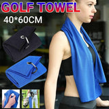 Golf Towel Waffle Cotton Sports Cleaning Cloth with Carabiner Clip - Front View