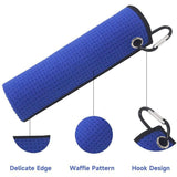Golf Towel Waffle Cotton Sports Cleaning Cloth with Carabiner Clip - 45-Degree Angle
