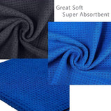 Golf Towel Waffle Cotton Sports Cleaning Cloth with Carabiner Clip - Close-Up Angle