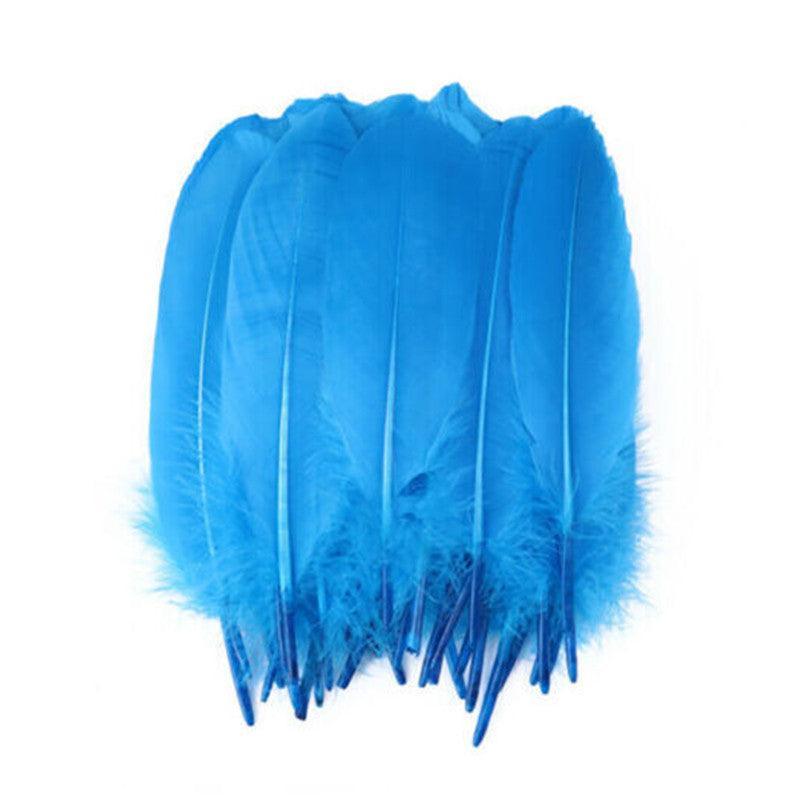 50X Craft Feathers Goose Feather Diy Art Party Decoration Wedding Dream Catcher - Black