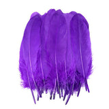 50X Craft Feathers Goose Feather Diy Art Party Decoration Wedding Dream Catcher - Yellow - Low Angle