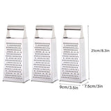 3pcs Stainless Steel Vegetable Slicer Grater Kitchen Multi-Function Grater Tool - Side View