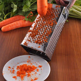 3pcs Stainless Steel Vegetable Slicer Grater Kitchen Multi-Function Grater Tool - Top-Down View