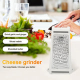 Double Sided Cheese Grater Potato Grinder Kitchen Tool Butter Vegetable Cutter - Low Angle