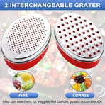 Stainless Steel Kitchen Cheese Grater with Container Storing Fruits Cheese Box - Green