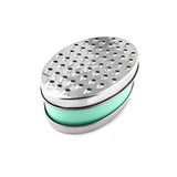 Stainless Steel Kitchen Cheese Grater with Container Storing Fruits Cheese Box - Pink
