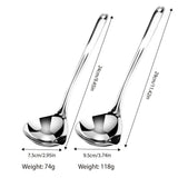 Oil Separator Spoon Kitchen Multifunctional Filter Household Hot Pot Soup Spoon - S - Top-Down View