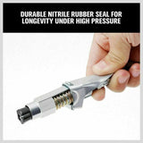 Grease Coupler Quick Release One Hand 1/8inch NPT Fitting 10000psi - Rear View
