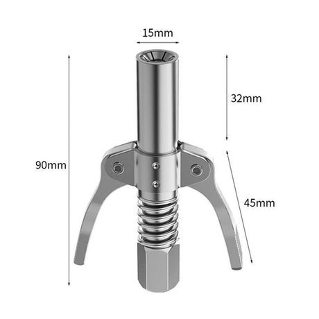 Grease Tool Coupler Heavy Duty Quick Lock Double Handle Leak-Free Grease Nozzle, image 3