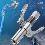 Grease Tool Coupler Heavy Duty Quick Lock Double Handle Leak-Free Grease Nozzle