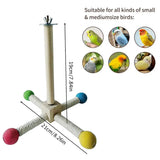 Parrot Toy Rotating Station Stand for Parrots Cockatiel Bird For Small Birds - Side View