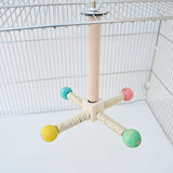 Parrot Toy Rotating Station Stand for Parrots Cockatiel Bird For Small Birds - Top-Down View