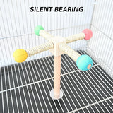 Parrot Toy Rotating Station Stand for Parrots Cockatiel Bird For Small Birds - Rear View