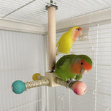 Parrot Toy Rotating Station Stand for Parrots Cockatiel Bird For Small Birds - Close-Up Angle