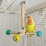 Parrot Toy Rotating Station Stand for Parrots Cockatiel Bird For Small Birds - Low Angle