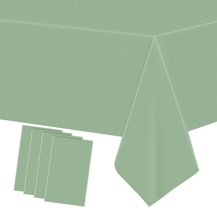 6pcs Green Disposable Tablecloths for Party and Event Decorations Table Covers
