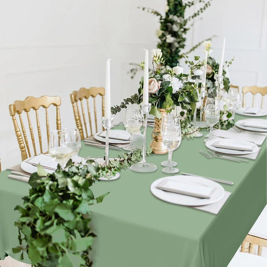 6pcs Green Disposable Tablecloths for Party and Event Decorations Table Covers