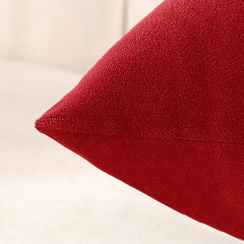 45cm*45cm Multicoloured Plain Solid Colour Cushion Cover Decorative Pillow Case - Grey