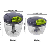 Garlic Press Chopper Slicer Hand Presser Grinder Crusher Home Kitchen Tools Use - 1000ml - Top-Down View