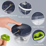 Garlic Press Chopper Slicer Hand Presser Grinder Crusher Home Kitchen Tools Use - 1000ml - 45-Degree Angle
