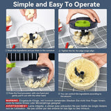 Garlic Press Chopper Slicer Hand Presser Grinder Crusher Home Kitchen Tools Use - 1000ml - Close-Up Angle