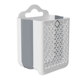 Household Foldable Dirty Clothes Basket Wall Mounted for Bathroom Storage - Front View