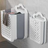 Household Foldable Dirty Clothes Basket Wall Mounted for Bathroom Storage - Extra Image
