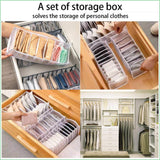Foldable Drawer Organizer Divider Bra Sock Underwear Storage Closet Wardrobe - Grey with 11 Boxes