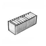 Foldable Drawer Organizer Divider Bra Sock Underwear Storage Closet Wardrobe - White with 11 Boxes
