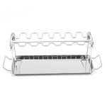 Foldable Stainless Steel Barbecue Grill Rack for Chicken Legs Outdoor Cooking