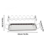Foldable Stainless Steel Barbecue Grill Rack for Chicken Legs Outdoor Cooking